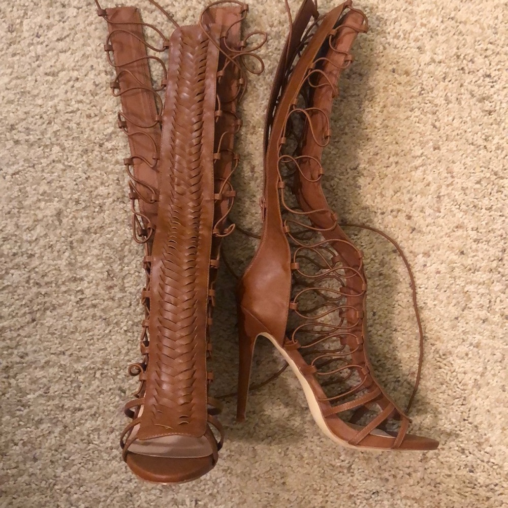 Carmel colored gladiator sandals. Never worn